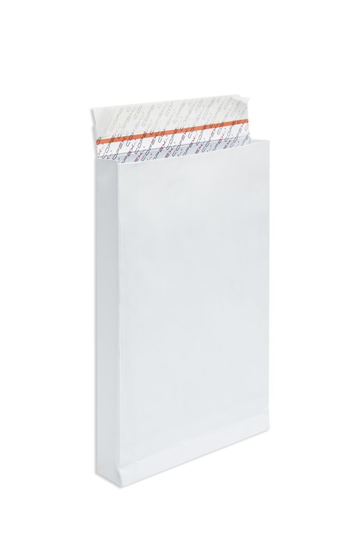 Koperta rozszerzana biała Double Bag 1szt. 20x31x4